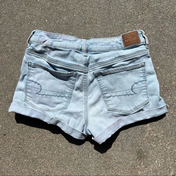 AEO next level stretch hi-rise Shorty Jean shorts Size 6 - Picture 2 of 6